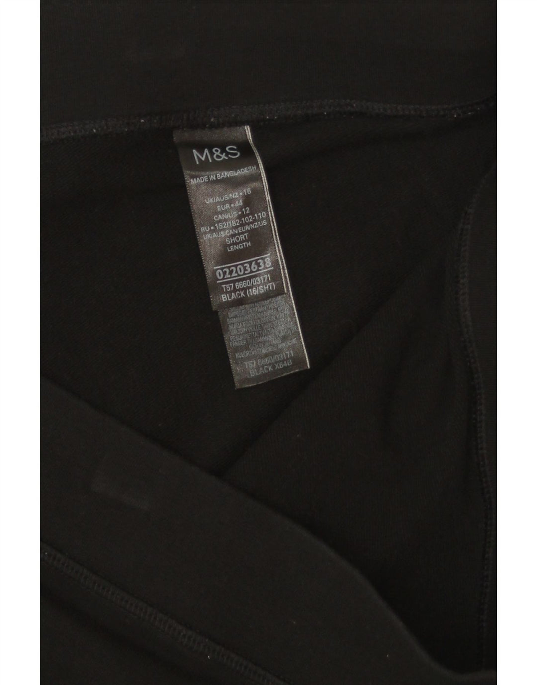Legginsy damskie Marks & Spencer UK 16, duże, czarne, bawełniane