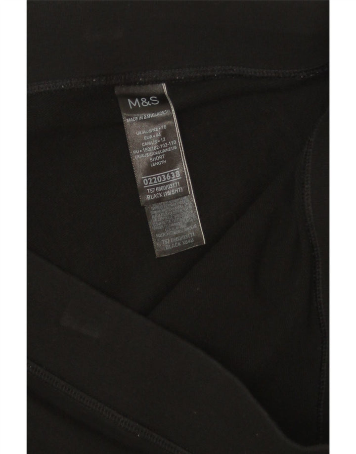 Legginsy damskie Marks & Spencer UK 16, duże, czarne, bawełniane