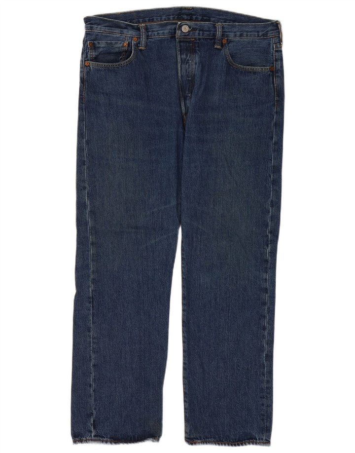 Męskie jeansy Levi's 501 o regularnym kroju W36 L30 Niebieska bawełna