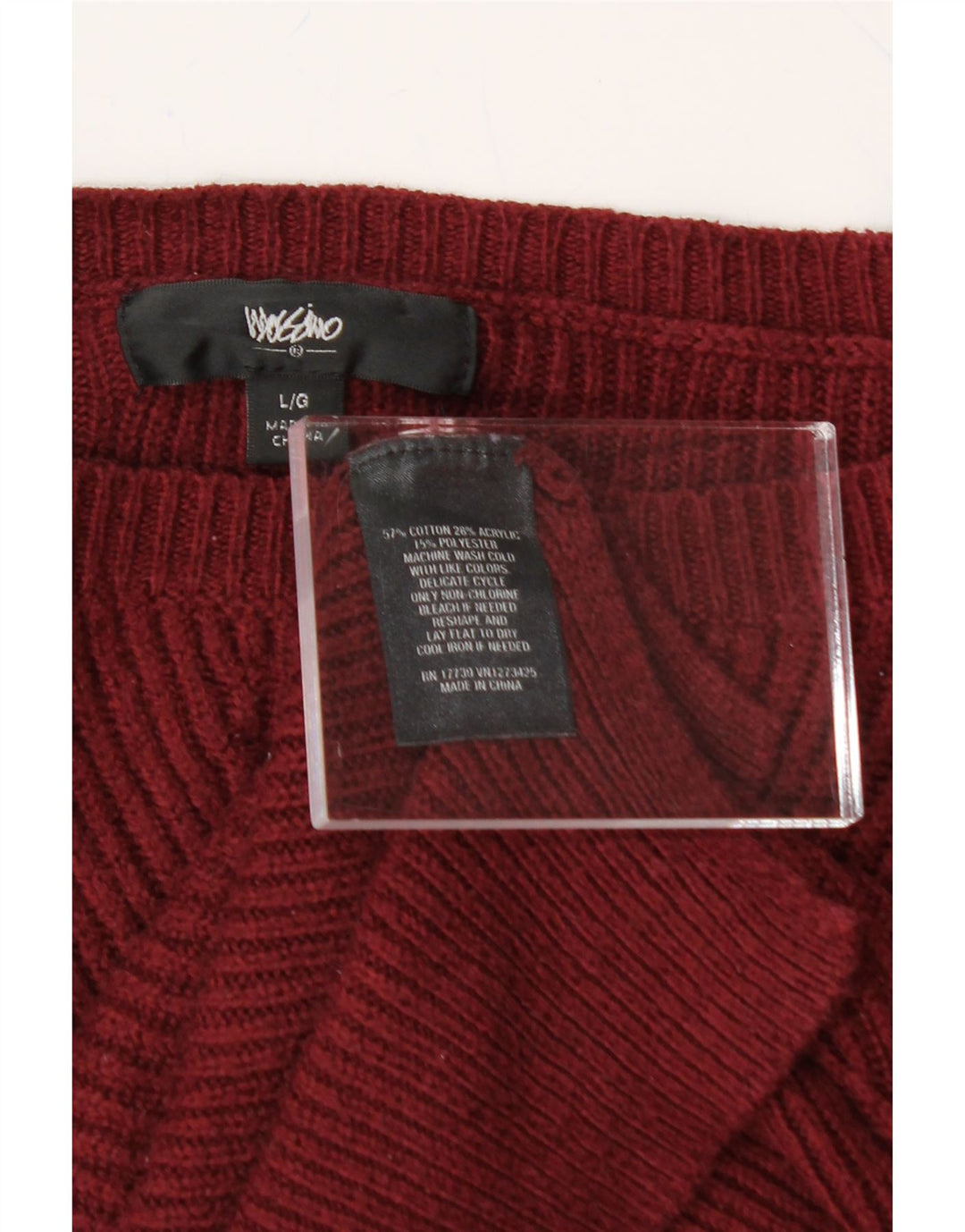 MOSSIMO Womens Oversized Boat Neck Jumper Sweater UK 16 Large Maroon Vintage Mossimo and Second-Hand Mossimo from Messina Hembry 