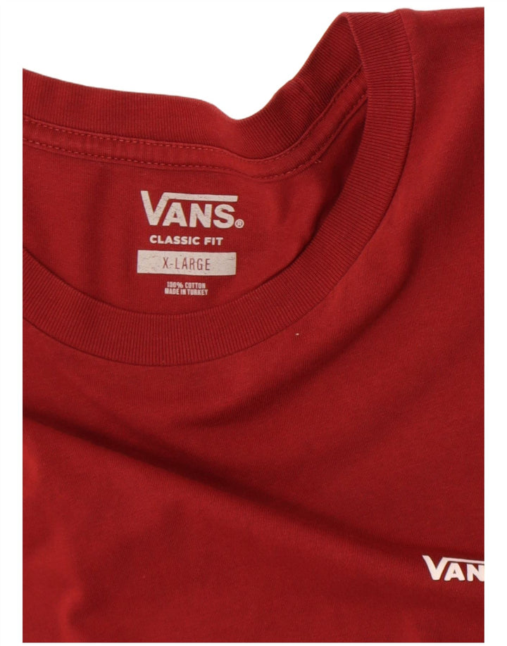 Męska koszulka t-shirt Vans o klasycznym kroju, XL, czerwona, bawełniana