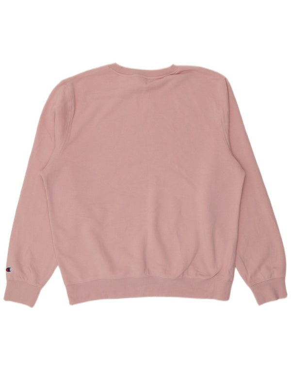 Męski sweter z grafiką Champion, 2XL, różowy, bawełniany