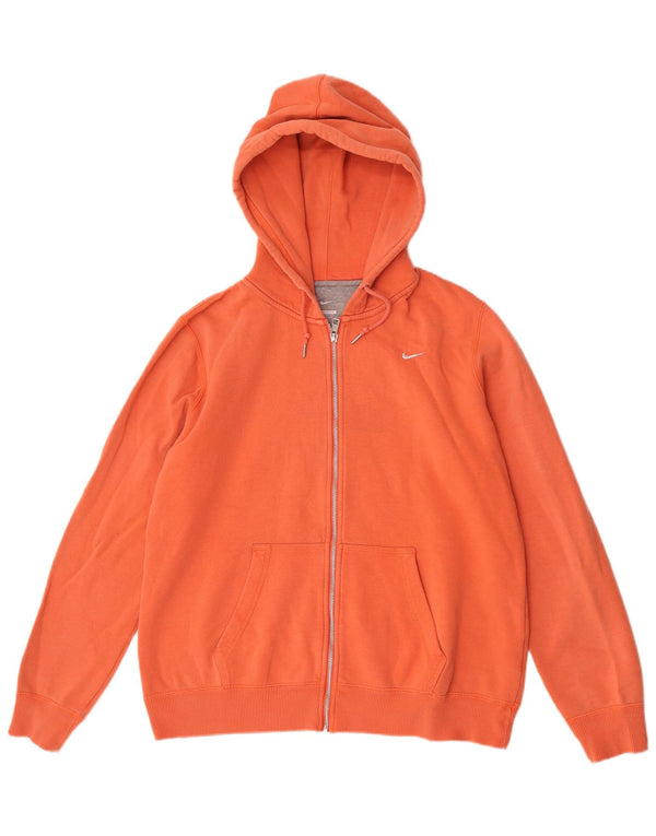 Męski sweter z kapturem i zamkiem błyskawicznym Nike XL, pomarańczowy, bawełniany