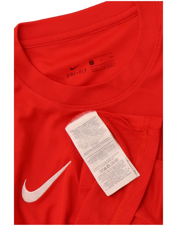 Męski T-shirt NIKE Dri Fit, mały, czerwony, poliestrowy