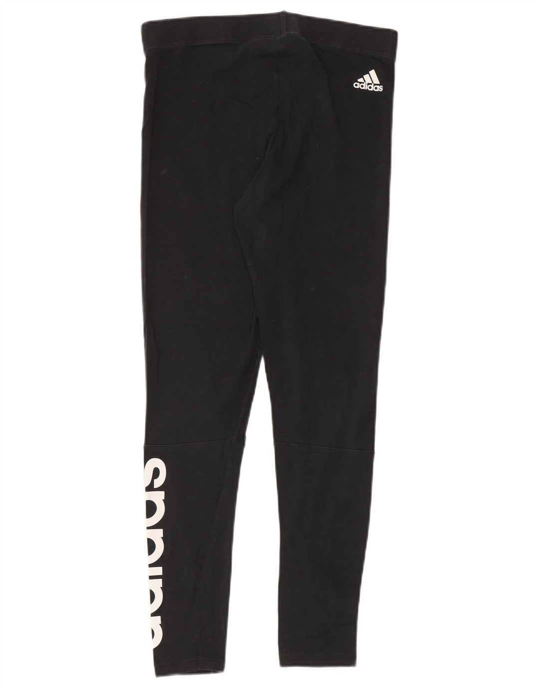 Damskie legginsy Adidas Graphic UK 12, średnie, czarne, bawełniane