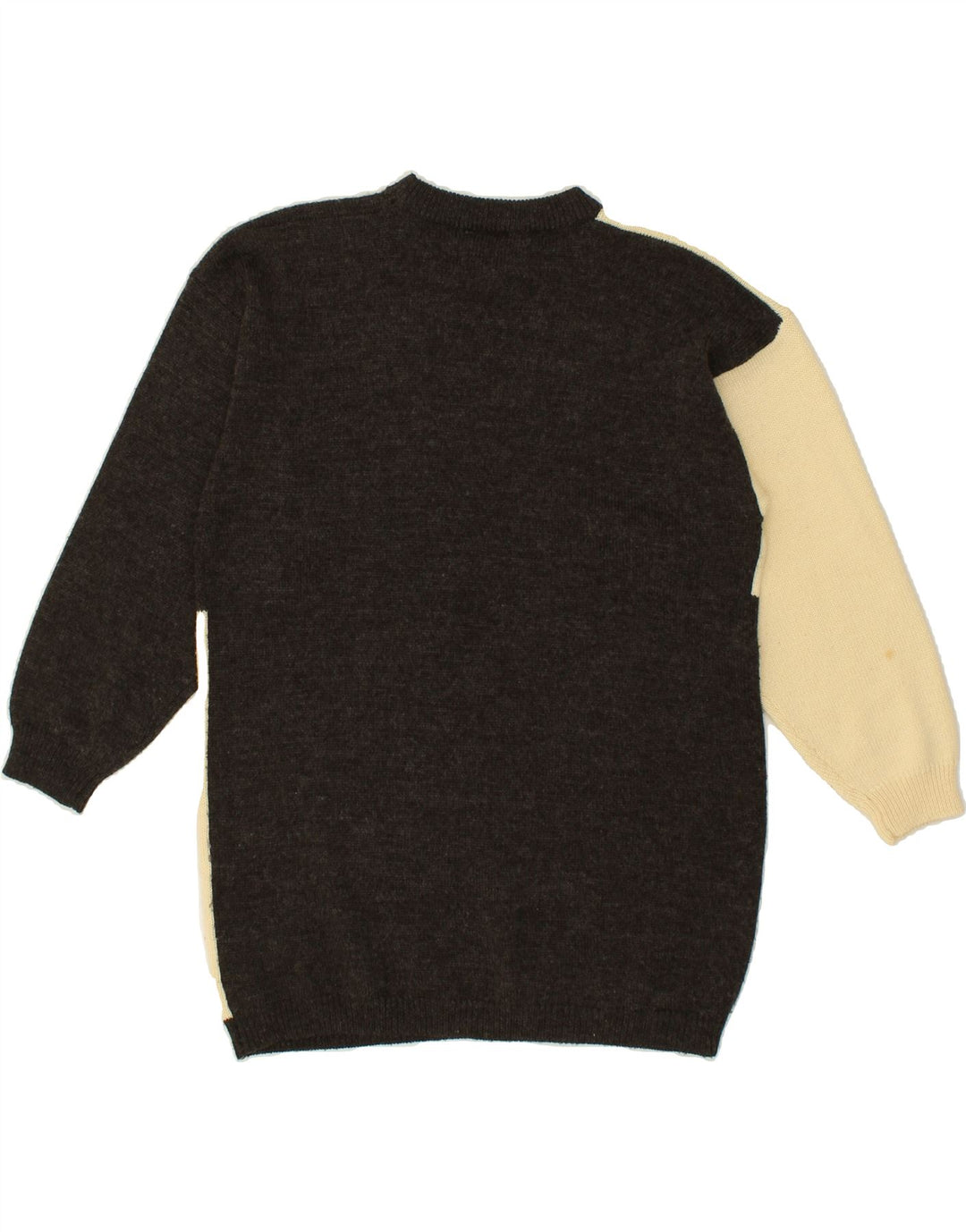 VINTAGE Womens Graphic Crew Neck Jumper Sweater UK 14 Medium Black Vintage Vintage and Second-Hand Vintage from Messina Hembry 