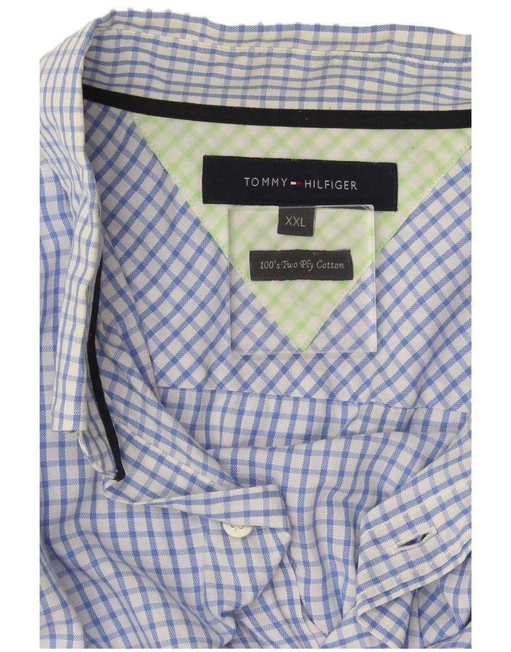 Koszula męska Tommy Hilfiger 2XL, bawełniana niebieska kratka