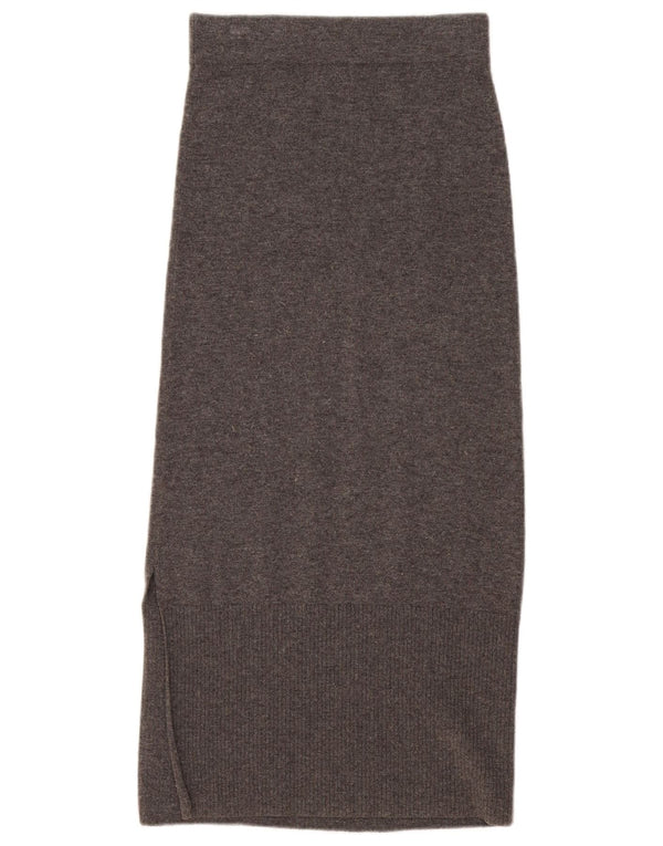 Damska dzianinowa spódnica maxi Massimo Dutti UK 6 XS W25 Szara wełna