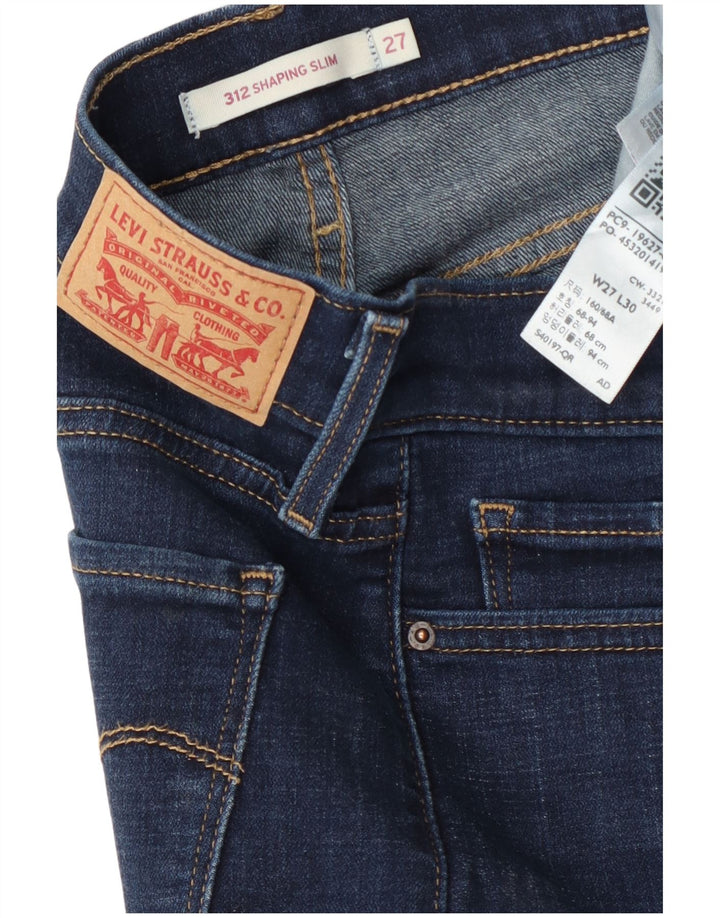 Damskie jeansy Levi's 312 Shaping W27 L30 Granatowa bawełna
