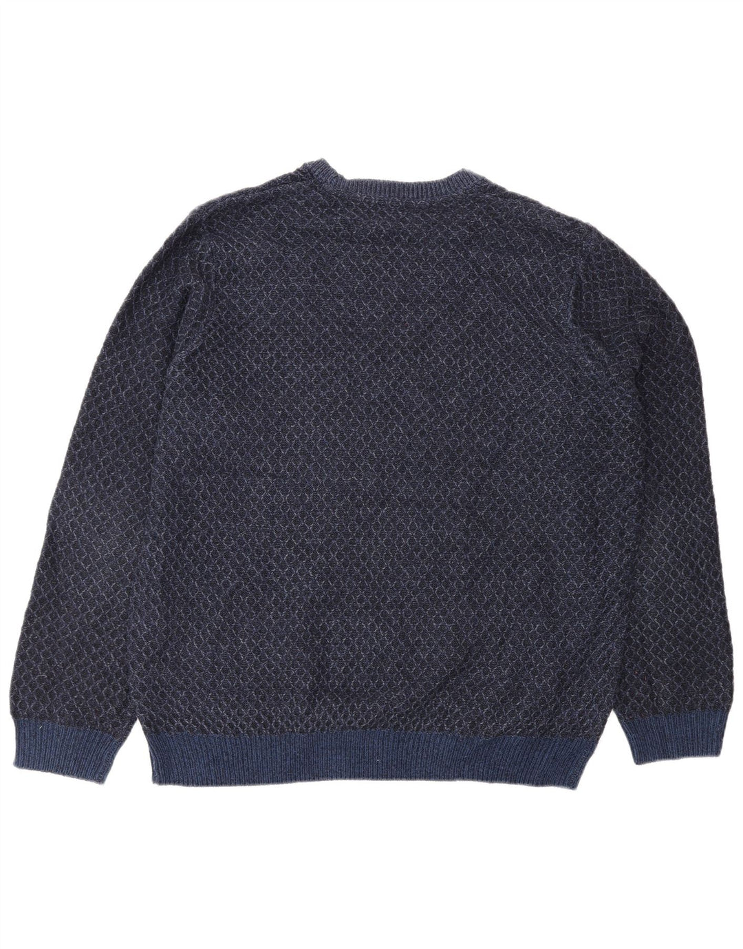 Marks & Spencer Męski sweter z okrągłym dekoltem XL, granatowy, geometryczny