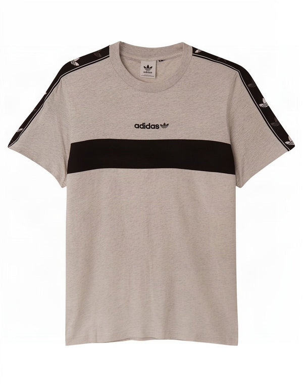 Męska koszulka graficzna Adidas Top Medium Grey Colorblock