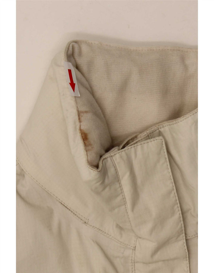 Damska kurtka przeciwdeszczowa z kapturem The North Face UK 14, średni biały nylon