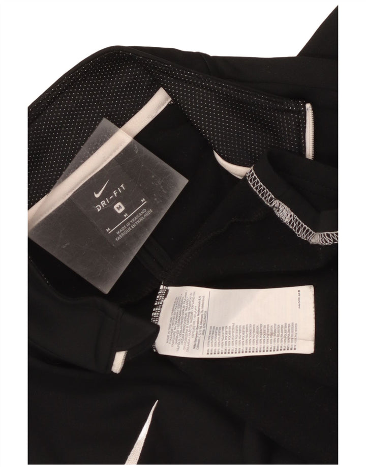 Męski dres Nike Dri Fit z zamkiem błyskawicznym na szyi i średnim czarnym kolorem