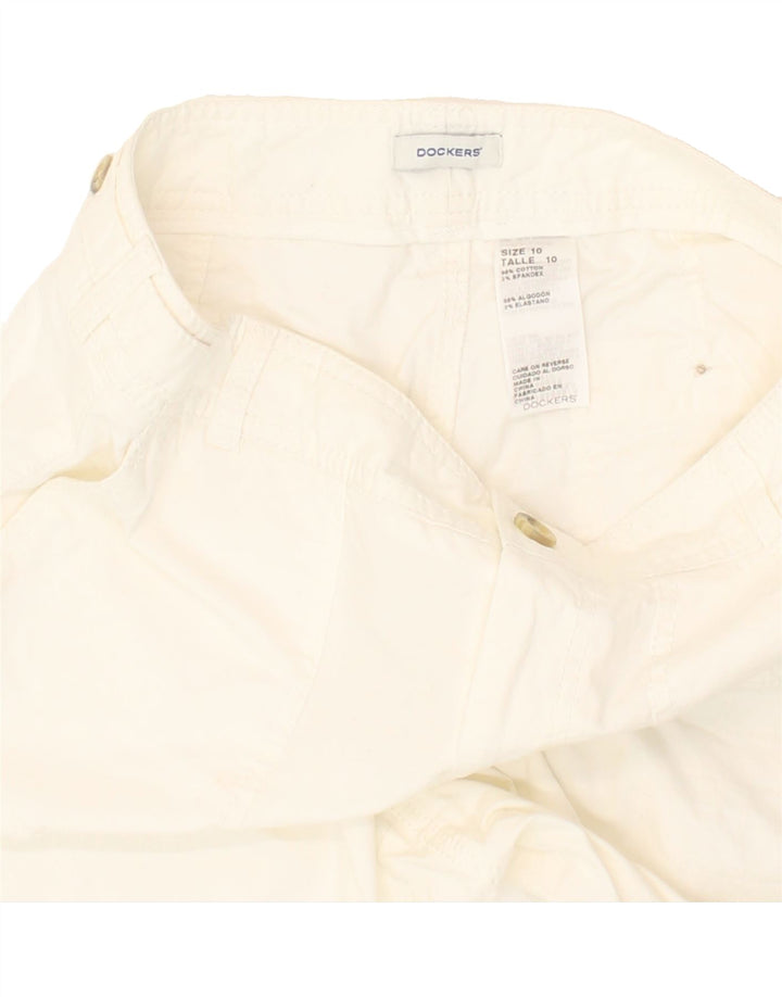 DOCKERS Womens Chino Shorts US 10 Large W32 White Cotton Vintage Dockers and Second-Hand Dockers from Messina Hembry 