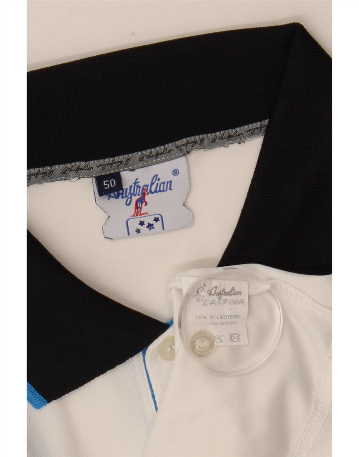 Męska koszulka polo AUSTRALIAN L'ALPINA IT 50 w kolorze średniej bieli