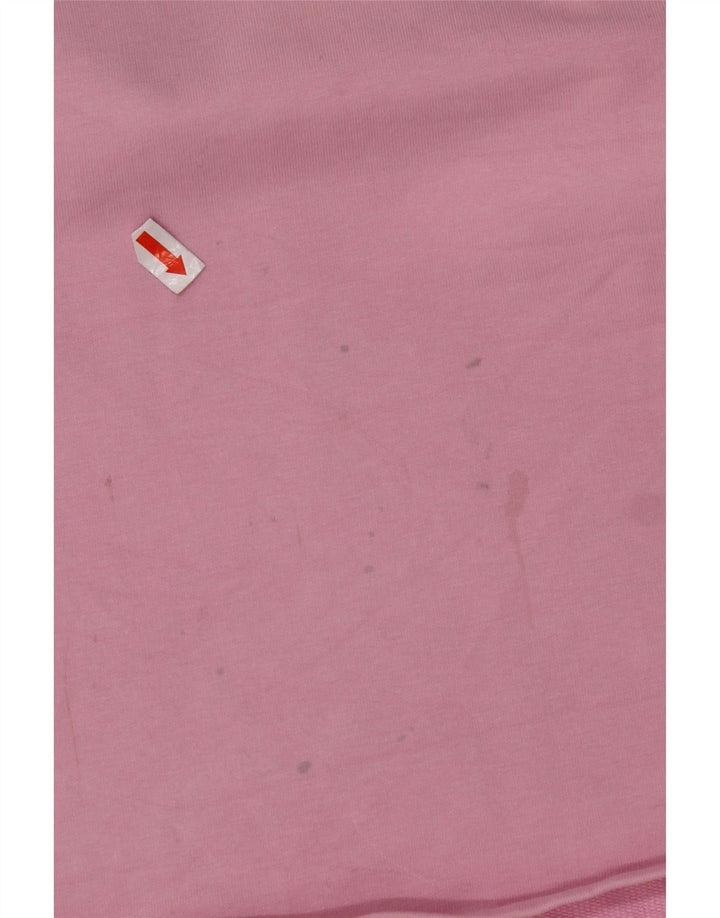 Damska koszulka z grafiką PUMA Top UK 18 XL, różowa, bawełniana w bloki kolorów