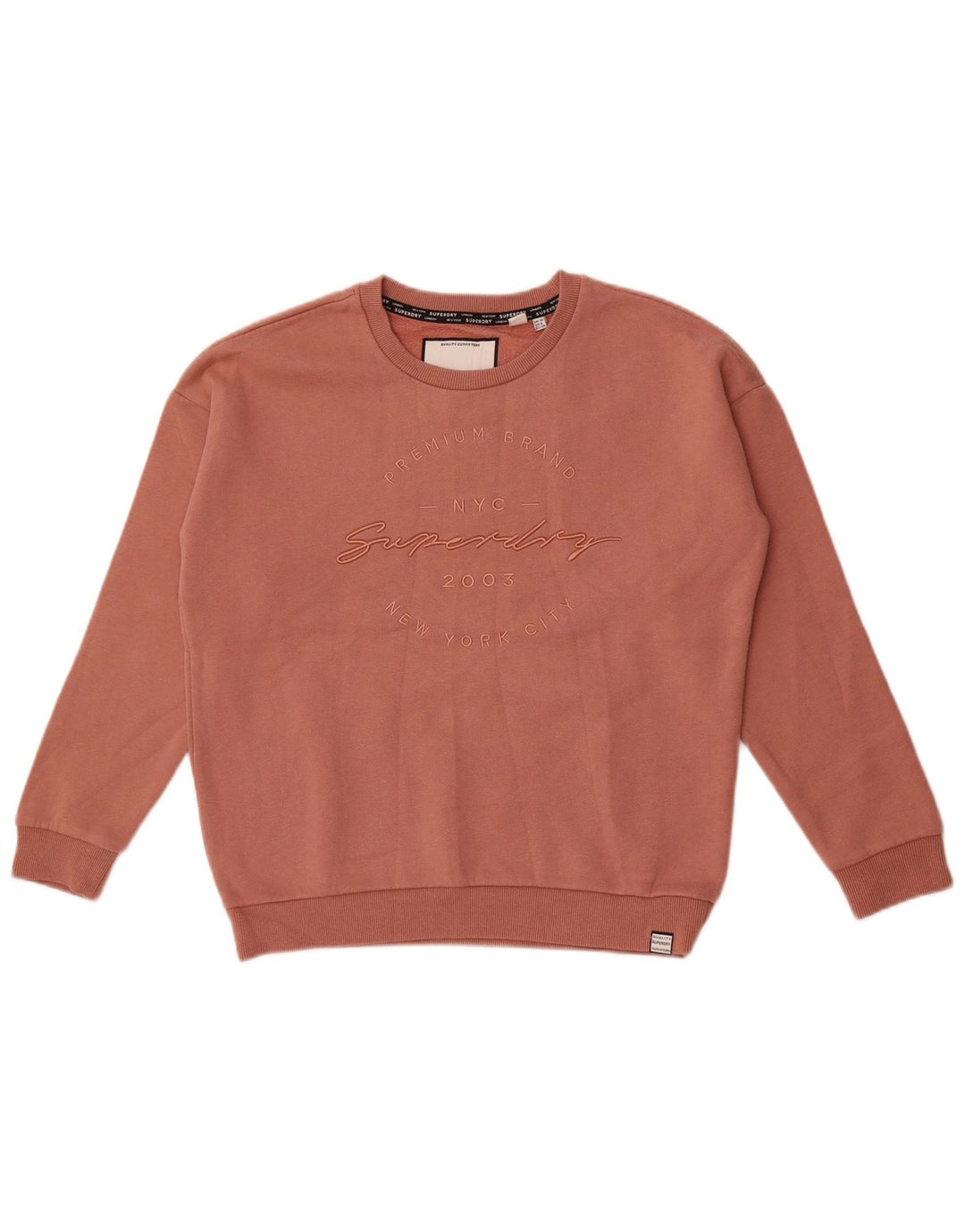 Damski sweter oversize Superdry Graphic UK 10, mały, różowy, bawełniany