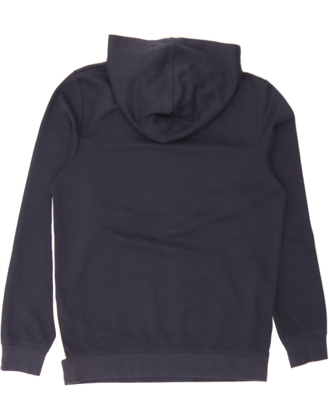 JACK & JONES Mens Graphic Hoodie Jumper Medium Navy Blue Colourblock Vintage Jack & Jones and Second-Hand Jack & Jones from Messina Hembry 