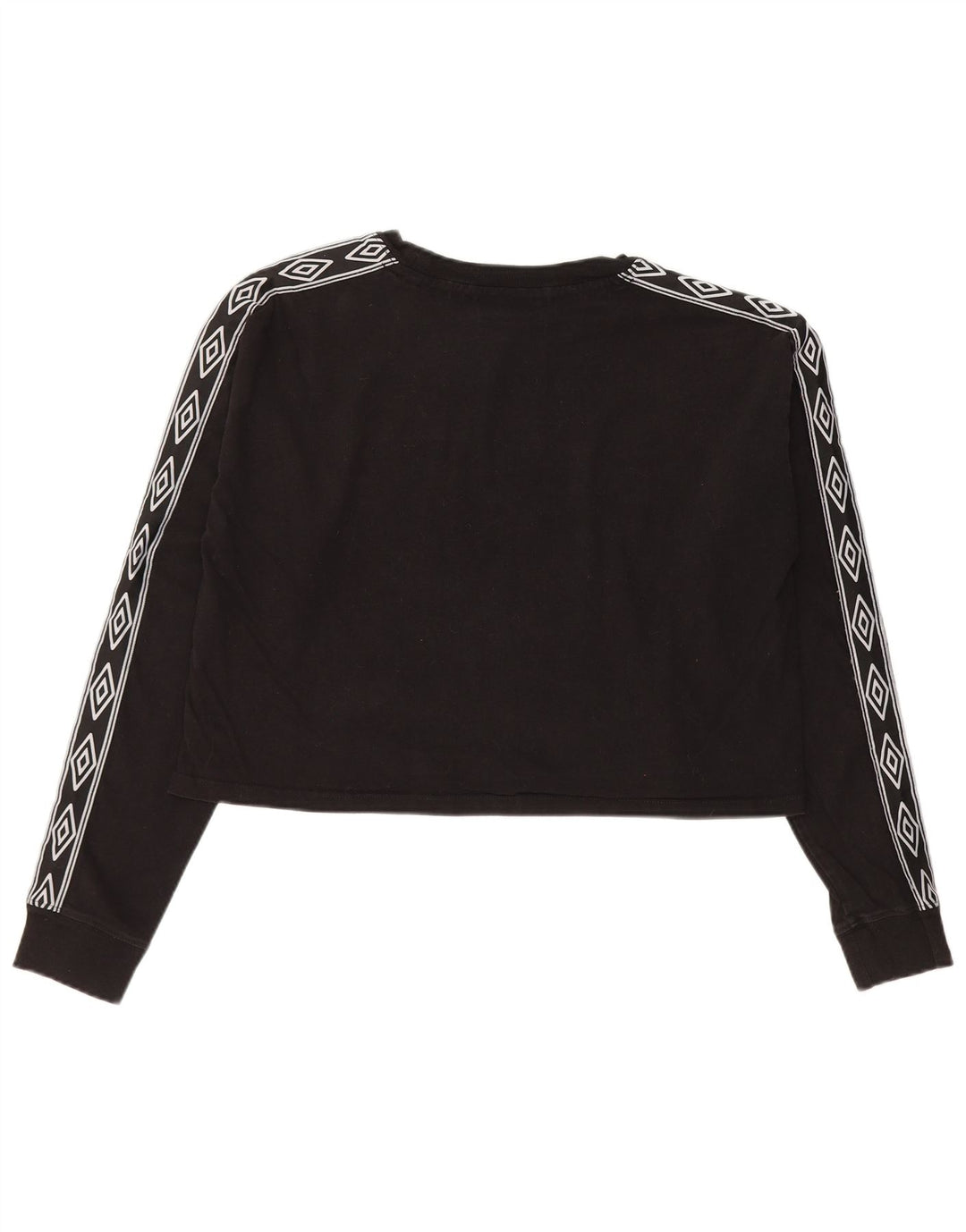 Damski top Umbro Crop Oversize z grafiką z długim rękawem UK 10 Small Black