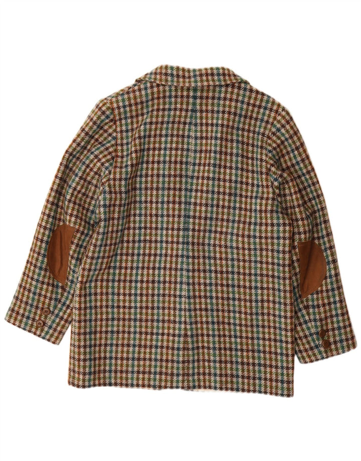 Damska marynarka Harris Tweed zapinana na 2 guziki EU 42, duża, zielona pepitka