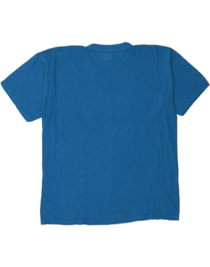 VINTAGE Mens T-Shirt Top 2XL Blue Cotton Vintage Vintage and Second-Hand Vintage from Messina Hembry 