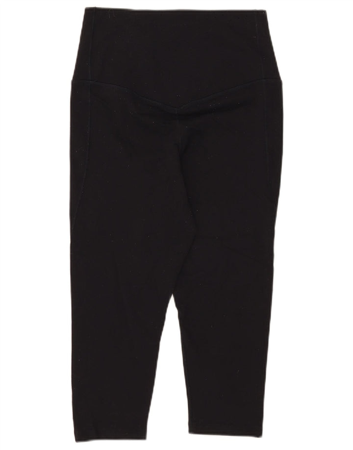 Damskie legginsy Nike Dri Fit Capri UK 14, duże, czarne, nylonowe