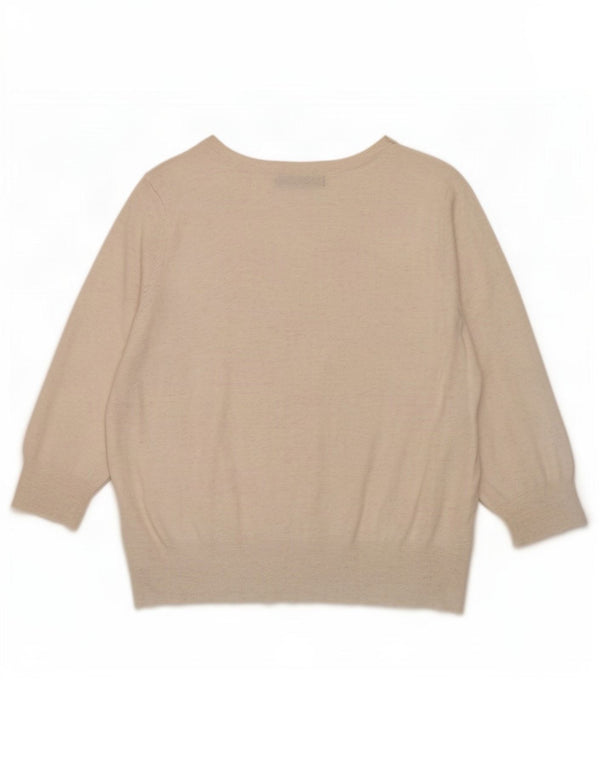 Sweter damski Marks & Spencer Crop Cardigan UK 14 Średni Beżowy Nakrapiany