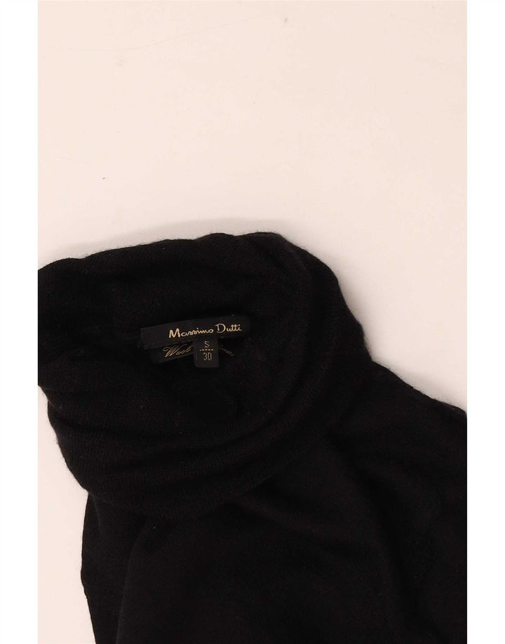 Sweter damski Massimo Dutti z wywijanym dekoltem UK 8, mały czarny