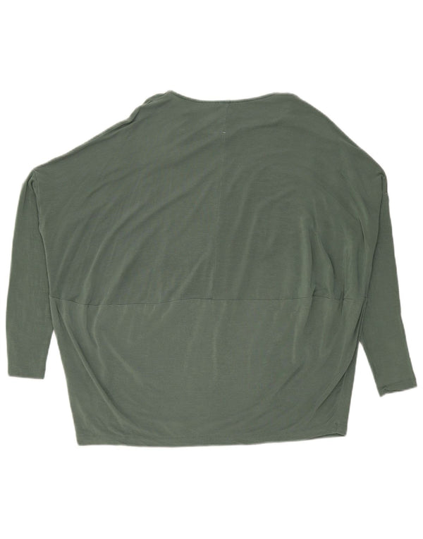 Cos Damski top oversize z długim rękawem UK 10 Small Green Lyocell