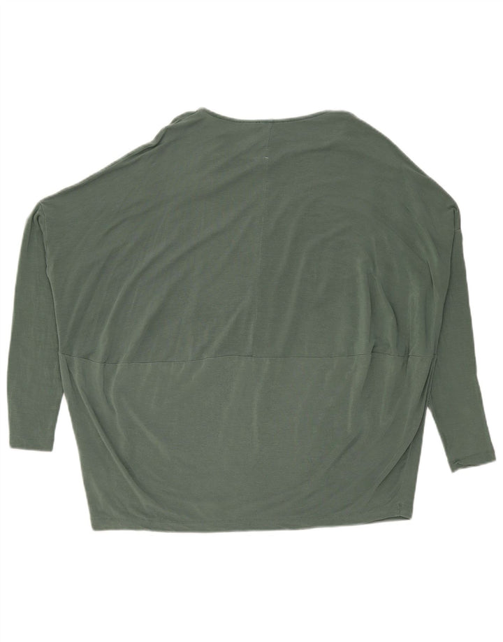 Cos Damski top oversize z długim rękawem UK 10 Small Green Lyocell