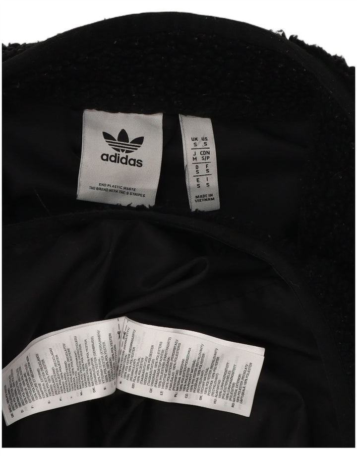 Męska kurtka polarowa Adidas o luźnym kroju UK 36, mała, czarna, poliestrowa