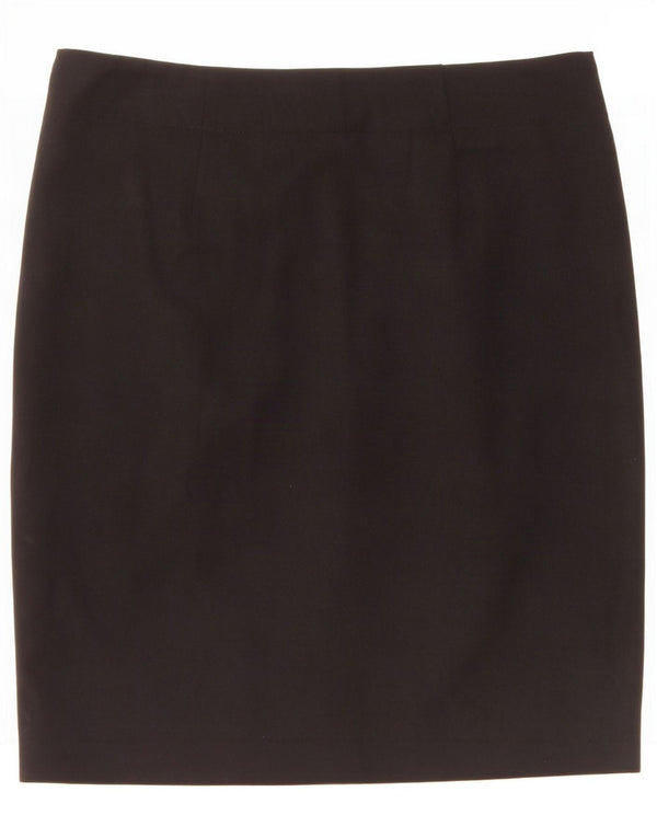 Calvin Klein Womens Pencil Skirt US 4 Small W30 Black Wool