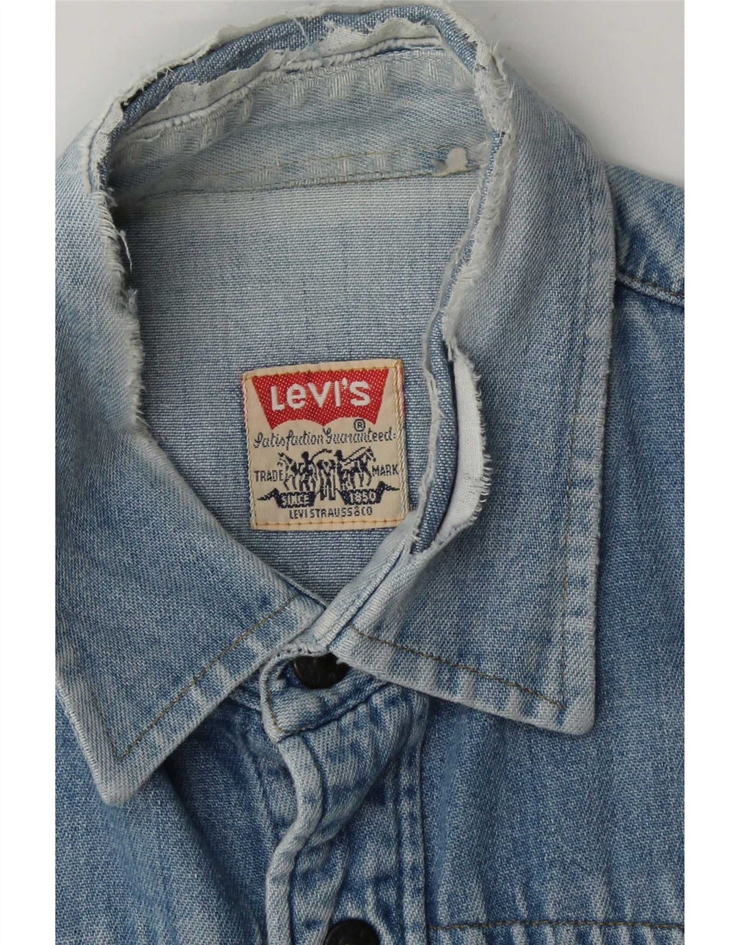 Męska koszula dżinsowa bez rękawów Levi's, mała niebieska