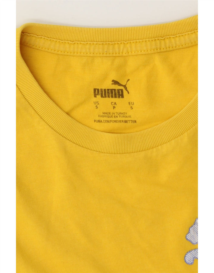 Męski T-shirt z grafiką PUMA, mały, żółty