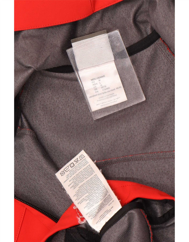 Męska kurtka przeciwdeszczowa Jack Wolfskin z kapturem UK 36/38 w kolorze średniej czerwieni