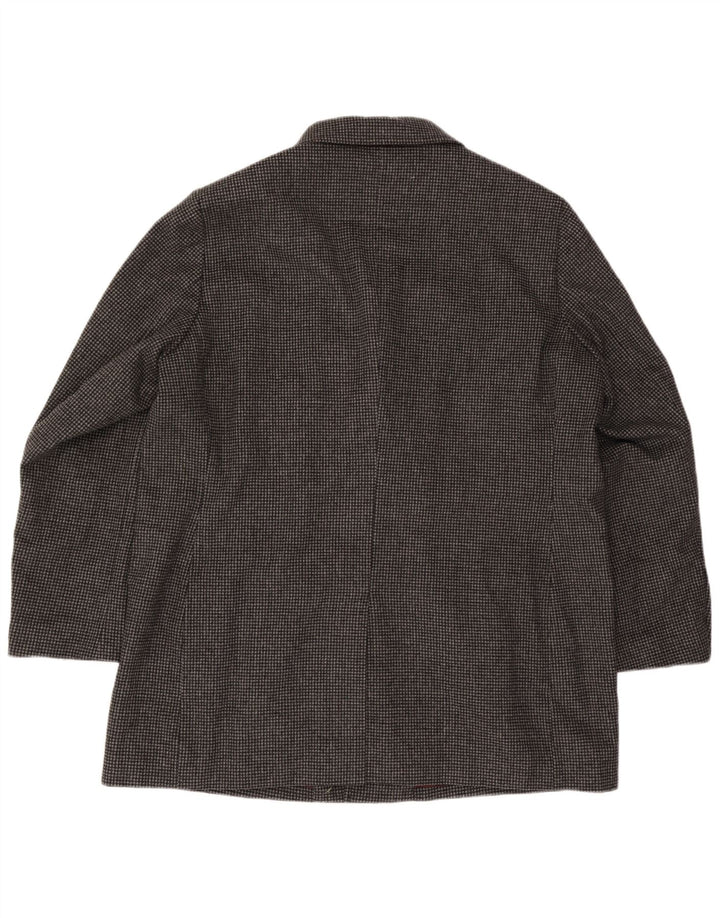 Marks & Spencer Płaszcz męski UK 46 3XL Szary poliester w pepitkę