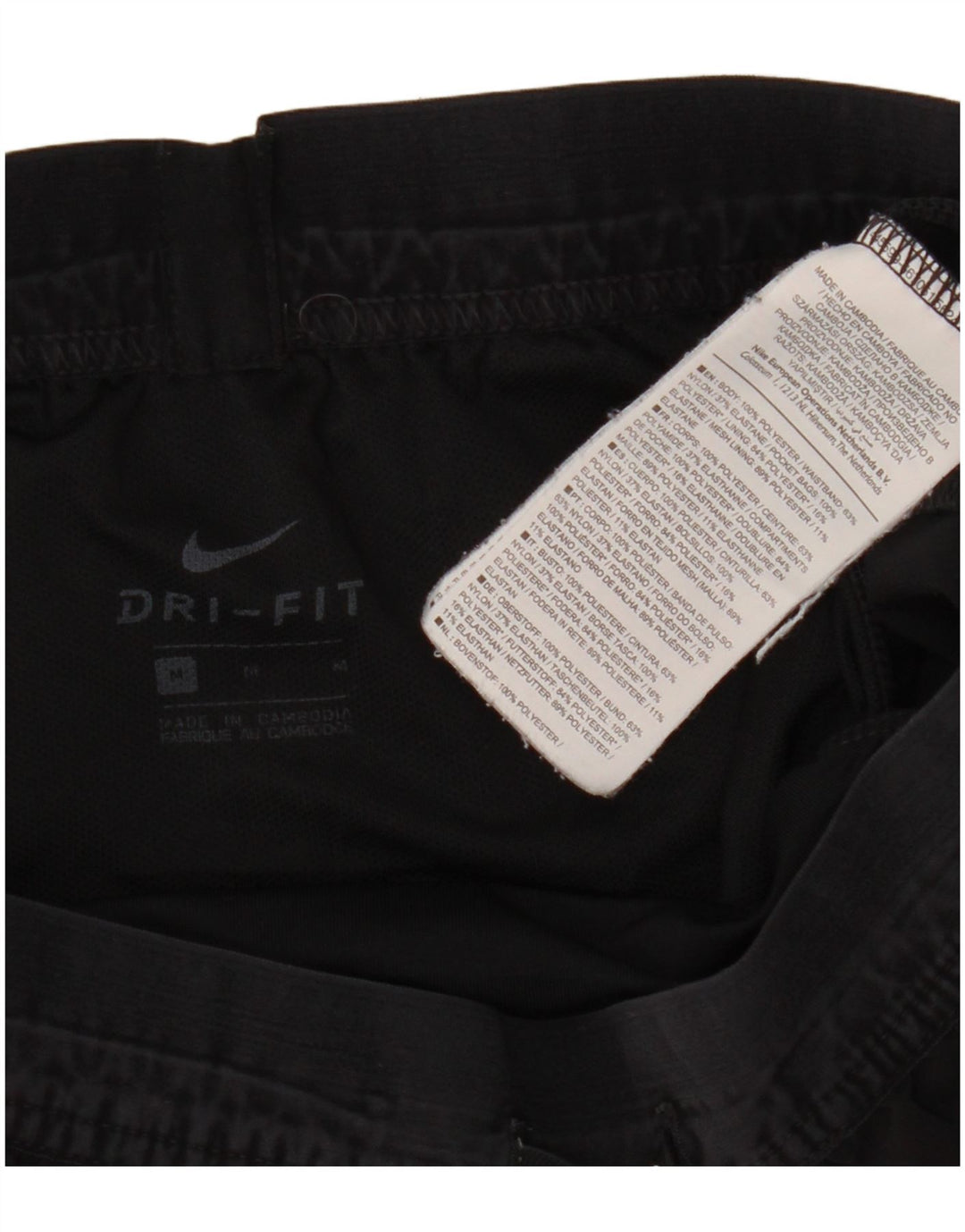 Damskie spodenki sportowe NIKE Dri Fit UK 12, średni czarny poliester