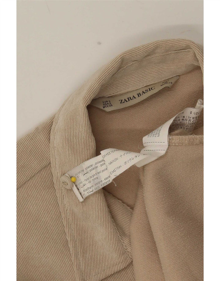 Damska koszula oversize Zara UK 10 Small Beżowy poliester