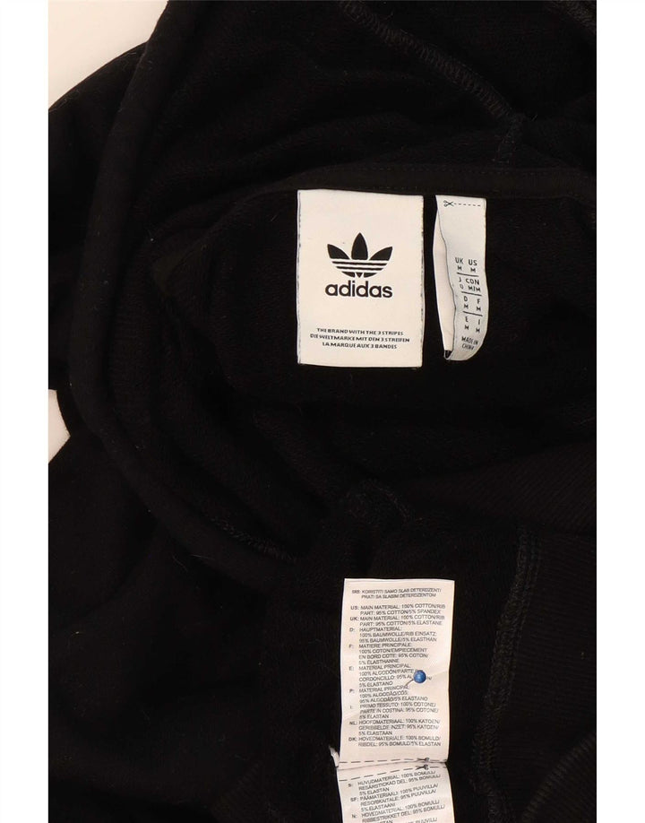 Męska bluza z kapturem Adidas, średnia czarna bawełna