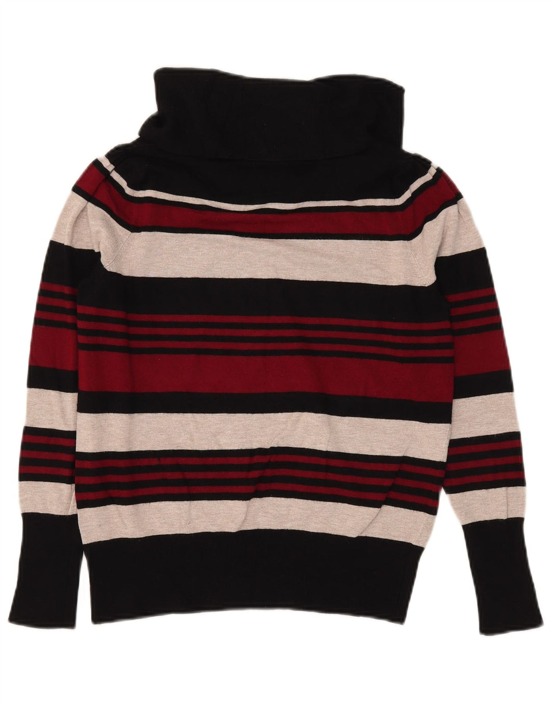 Marks & Spencer Damski sweter z golfem UK 16, duże czerwone paski