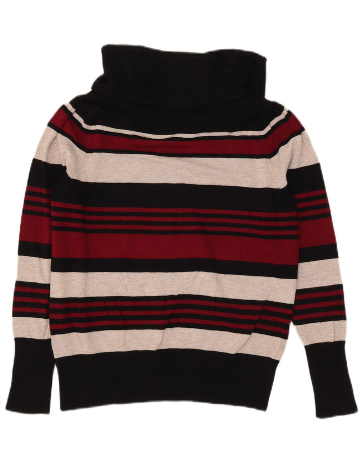 Marks & Spencer Damski sweter z golfem UK 16, duże czerwone paski