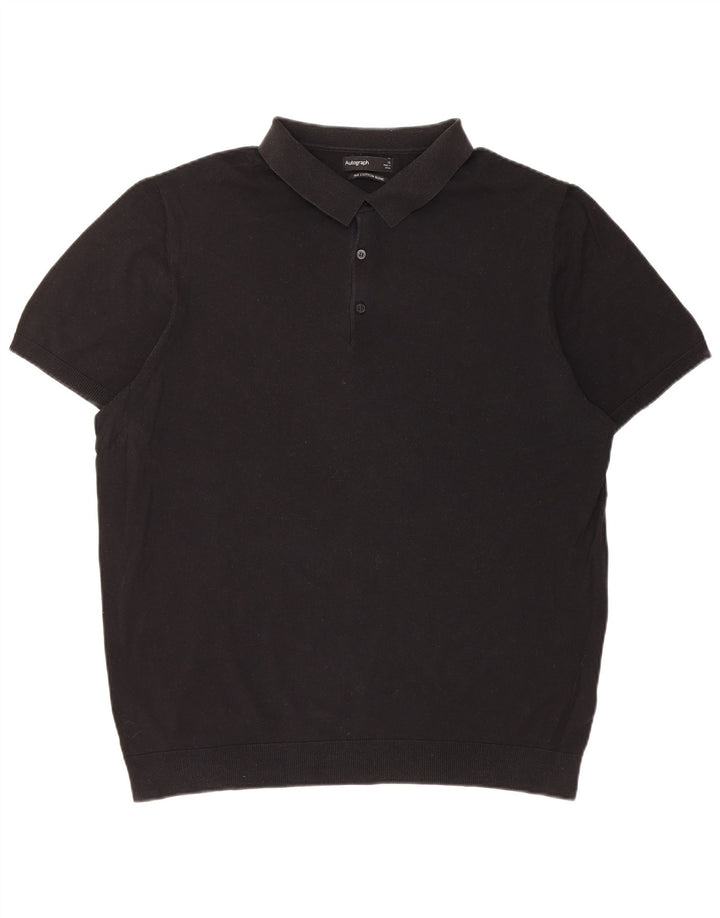 Męska koszulka polo Marks & Spencer XL, czarna, jedwabna
