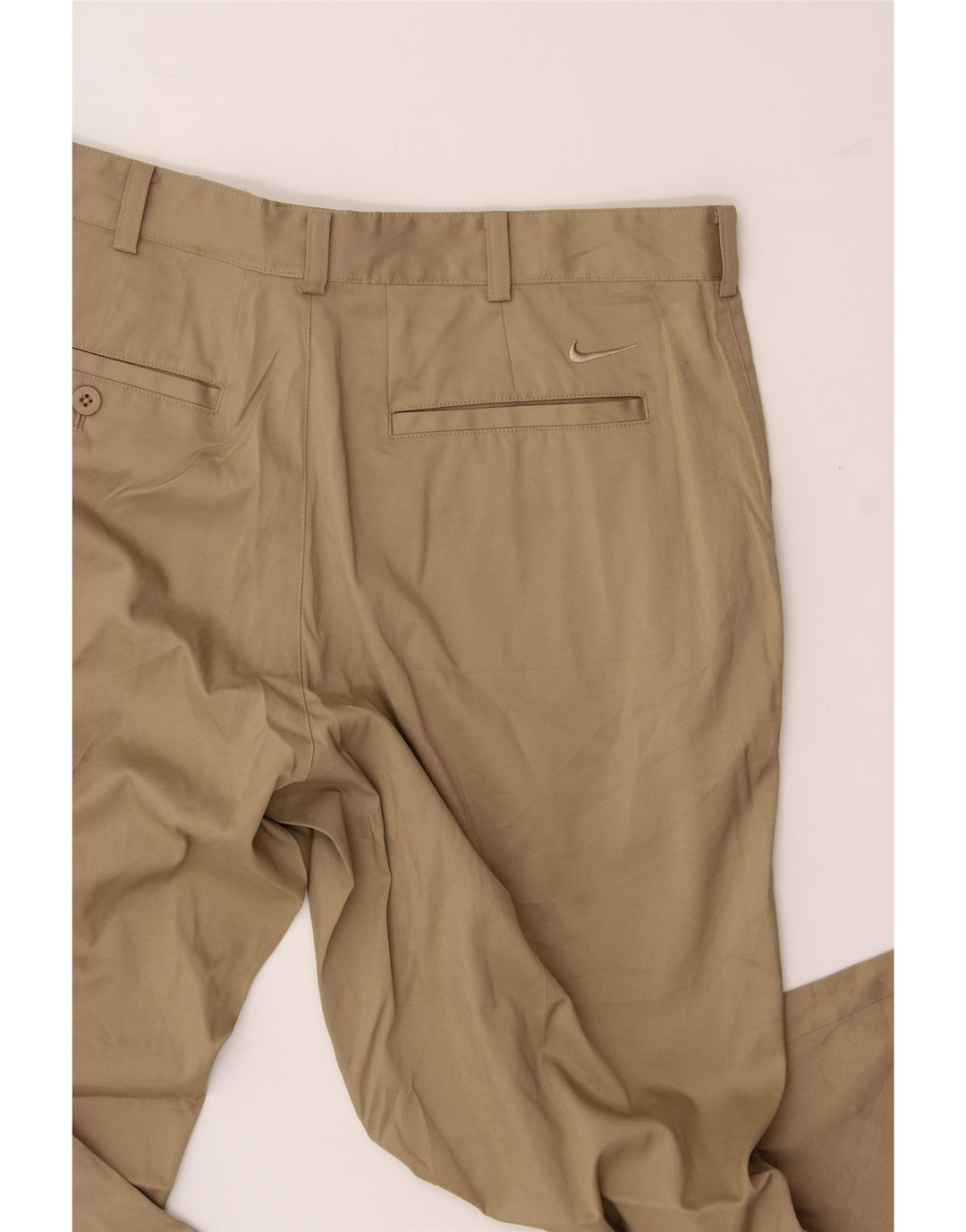 NIKE Mens Straight Chino Trousers W36 L30 Beige Polyester Vintage Nike and Second-Hand Nike from Messina Hembry 