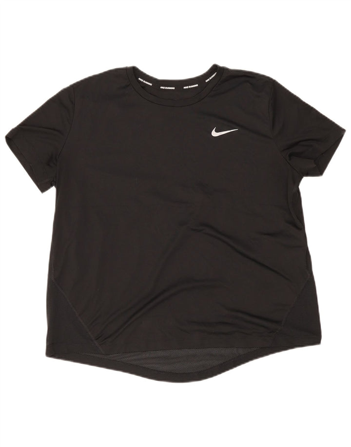 Damska koszulka Nike Dri Fit Top UK 16, duży, czarny poliester