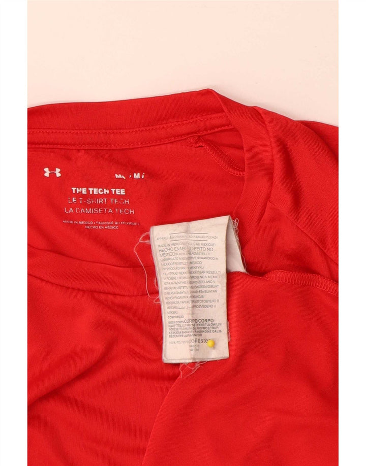Under Armour Męski T-shirt Top, średni czerwony poliester