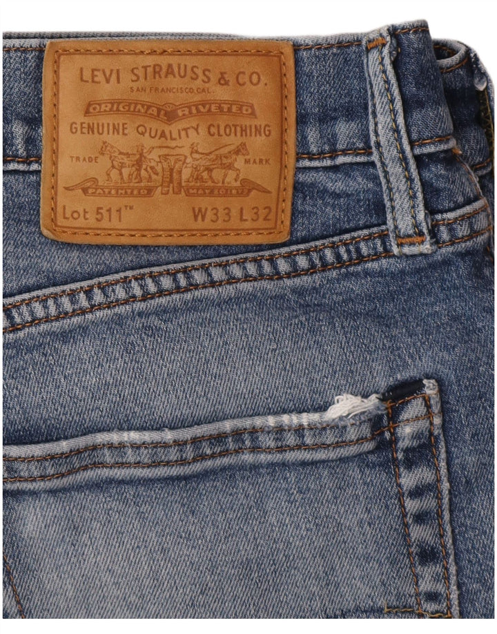 Męskie jeansy Levi's 511 Slim W33 L32 Niebieskie
