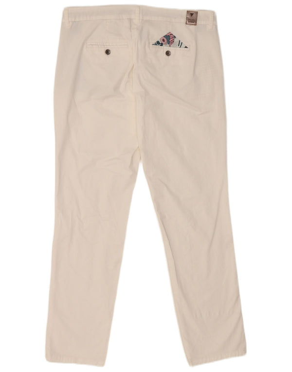 Spodnie Guess Damskie Berta Slim Fit Chino W34 L29 Białe