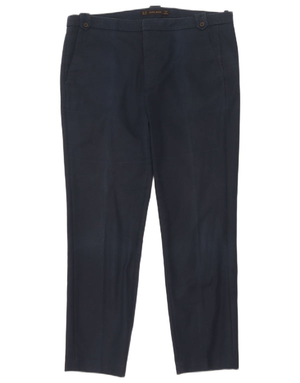 Spodnie damskie Zara Slim Chino EU 38 Small W28 L26 Granatowa bawełna