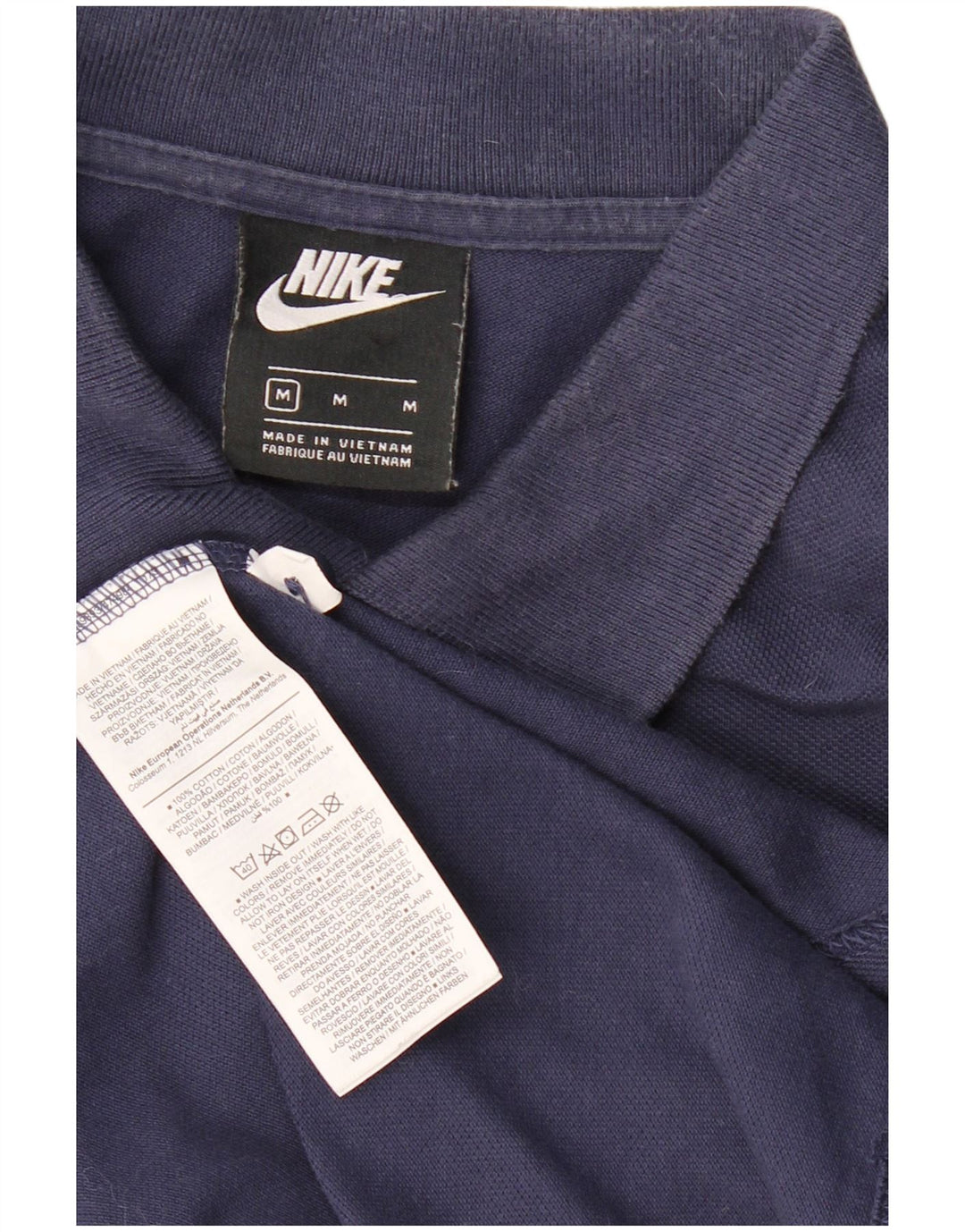 Męska koszulka polo Nike, średnia, granatowa, bawełniana