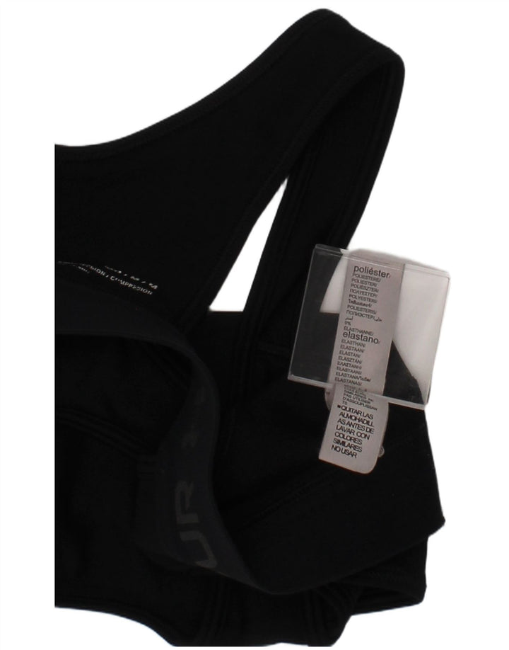Damski top sportowy biustonosza Under Armour Compression Graphic, średni czarny sportowy